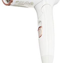 T3 Micro Featherweight Compact Folding Dryer, White/Rose Gold