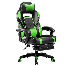 Merax Racing Style Office Chair Gaming Ergonomic with Adjustable Armrests Home Office Computer Chair (Green)