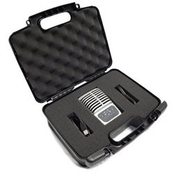 CASEMATIX Portable Studio Equipment Microphone Travel Case - Fits MV51 Digital Large Diaphragm Condenser Mic , Mvi Audio Interface , MV88 , MVL , Pop Filters , IOS Cable and More