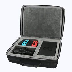 for Nintendo Switch Hard Storage Case fits Joy-Con/Power Adapter/Dock/Grip by CO2CREA