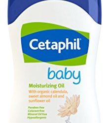 Cetaphil Baby Moisturizing Oil with Organic Calendula, Sweet Almond Oil & Sunflower Oil, 13.5 Ounce