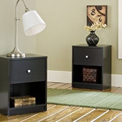 Tvilum Portland 1 Drawer Nightstand, Black