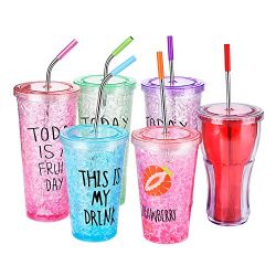 Stainless Steel Straws, 10.5” Long Reusable Replacement Metal Straws for 20 30 OZ Yeti Tumbler, RTIC, Tervis, Ozark Trail, Starbucks, Mason Jar, Set of 8 with Silicone Tips & Cleaning Brush