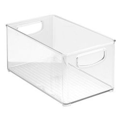 InterDesign Home Kitchen Organizer Bin for Pantry, Refrigerator, Freezer & Storage Cabinet, 10" x 5" x 6", Clear