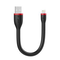 EasyAcc Lightning USB Cable PocketLine MFi Certified Cable Apple Short Silicone Cable for iPhone X 8 Plus 7 6 6s Plus 5s 5 iPad Air 2 mini 4 3, 0.5ft/15cm