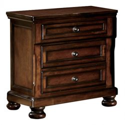 Homelegance Cumberland Two-Drawer Nightstand, Cherry