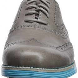 Cole Haan Men's O. Original Grand Short Wing OX II Oxford, Ironstone Leather/Bluefish, 10.5 Medium US