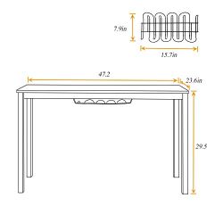 Need 47" Computer Desk with Cable Organizer, Sturdy Office Meeting/Training Desk with BIFMA Certification