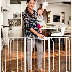 Regalo Extra WideSpan Walk Through Safety Gate, White