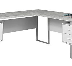 Monarch Specialties Computer Desk Left or Right Facing White/Cement ...