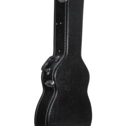 ADM 41 Inch Full Size Hardshell Leather Dreadnought Acoustic Guitar Case - Black