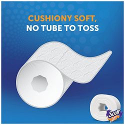 Scott Tube-Free Toilet Paper, Family Roll, 24 Rolls, Bath Tissue