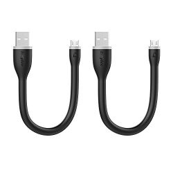 [2-Pack] EasyAcc Micro USB to USB Cable for Galaxy S7, S6, HTC A9, LG G5, Moto G and More,0.5ft