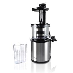 NutriChef Stainless Steel Countertop Juicer - Electric Masticating Slow Juice Maker and Extractor Machine For Fruits Like Lemon, Orange, Lime & Vegetables