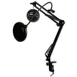 Blue Microphones Snowball iCE Black Microphone with Knox Studio Boom Arm & Pop Filter