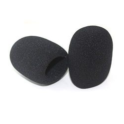 ZRAMO Th22 Foam Ball-type Mic Windscreen, Black 2pc Pack-ideal for CAD U37 USB Mic and other Ball-type Mics