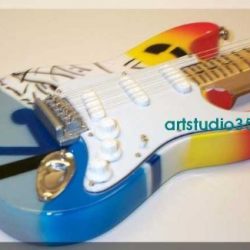 ERIC CLAPTON Miniature Mini Guitar Crash by ARTSTUDIO35