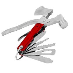 Ezyoutdoor 10 in 1 Hammer Outdoor Pocket tools Sport Camp Bike Stainless Steel Fold Multi Tools for Household Camping Hiking Hunting Outdoor Survival with Climbing Carabiner
