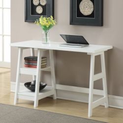 Convenience Concepts Designs2Go Trestle Desk, White