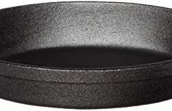 American Metalcraft Cast Iron Oval Casserole Pan with Handles, 12" L x 6.75" W, Black