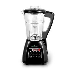 Upgraded NutriChef Pro Soup Maker & Blender | Multifunction Machine | Hot and Cold, Juicer, Soup & Smoothie Maker | Food Warmer | Healthy Food | Pulse, Steamer, 1.7L, Black