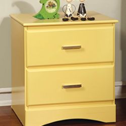 HOMES: Inside + Out Furniture of America Kolora Youth Nightstand, Yellow