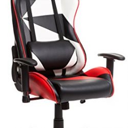 Merax High Back Computer Desk Chair Adjustable Home Office Swivel Chair (Black/Red/White)