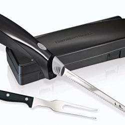 Hamilton Beach 74378R Electric Knife & Fork Carving Set Stainless w/Storage Case