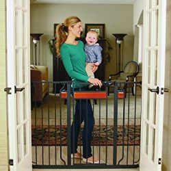 Regalo Home Accents Extra Tall Walk Thru Gate, Hardwood and Steel
