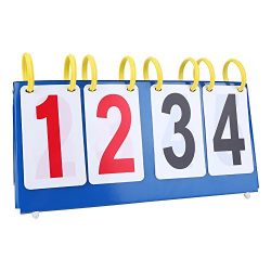 VGEBY Sports Scoreboard, Waterproof Tabletop Score Flipper for Football Volleyball Basketball (4-digit)