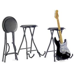Stagg GIST-300 Foldable Stool with Built-In Guitar Stand