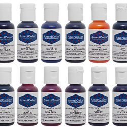 Food Coloring AmeriColor Student Kit, 12 .75 Ounce Bottles Soft Gel Paste Colors
