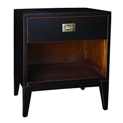 Antique Revival Petra Lacquer Nightstand, Black