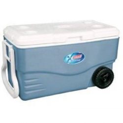Coleman 100-Qt. Wheeled Cooler / Holds 130 cans/ Two-way handles for easier lifting, and carrying of the Coleman wheeled cooler