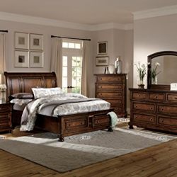 Homelegance Cumberland Two-Drawer Nightstand, Cherry