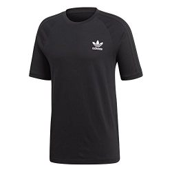 Adidas Men's Originals 3 Stripes Tee, Black, M
