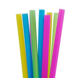 Assorted Bright Colors Jumbo Smoothie Straws, Pack of 100 Pieces