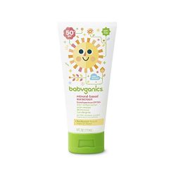Babyganics Mineral-Based Baby Sunscreen Lotion, SPF 50, 6oz Tube (Pack of 2)
