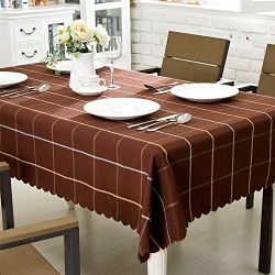 OstepDecor Premium Waterproof Tablecloth 100% Polyester Decorative Table Top Cover for Kitchen Dining Room End Table Protection - Rectangle/Oblong, 60" x 120"