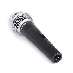 Professional Dynamic Vocal Microphone - Moving Coil Dynamic Cardioid Unidirectional Handheld Microphone with ON/OFF Switch Includes 15ft XLR Audio Cable to 1/4'' Audio Connection - Pyle PDMIC59