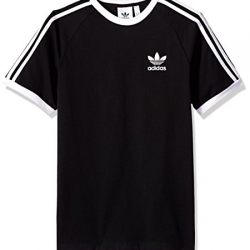 Adidas Men's Originals 3 Stripes Tee, Black, M