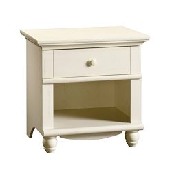 Sauder Harbor View Night Stand, Antiqued White Finish
