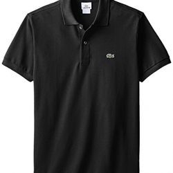 Lacoste Men's Short Sleeve Pique L.12.12 Classic Fit Polo Shirt, Black, 4