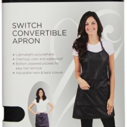 Betty Dain Signature Switch Convertible Salon Stylist Apron with Pockets, Black