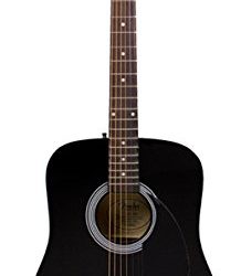 Fender FA-100 Dreadnought Acoustic Guitar - Black Bundle with Gig Bag, Tuner, Strings, Strap, and Picks