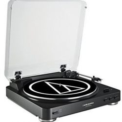 Audio Technica Fully Automatic Belt-Drive Stereo Turntable (USB & Analog), Black
