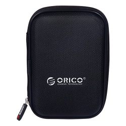 ORICO Portable Nylon 2.5 Inch Hard Drive Protective Carrying Case Hard Shell 2.5'' HDD Protector Bag-Black