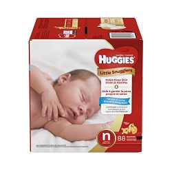 Huggies Little Snugglers Baby Diapers, Size Newborn, 88 Count, GIGA JR PACK (Packaging may Vary)