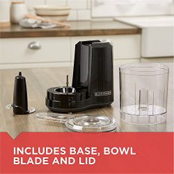 BLACK+DECKER 3-Cup Electric Food Chopper, Improved Assembly, Black