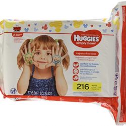 HUGGIES Simply Clean Fragrance-Free Baby Wipes Refill Pack, 216 Count